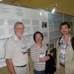 Explaing my poster to professors from USP (University of Sao Paulo) Institute of Astronomy and Geophysics